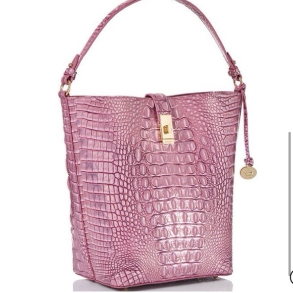 Brahmin Melbourne Collection Mulberry Potion Shira Bucket Bag - Picture 4 of 12